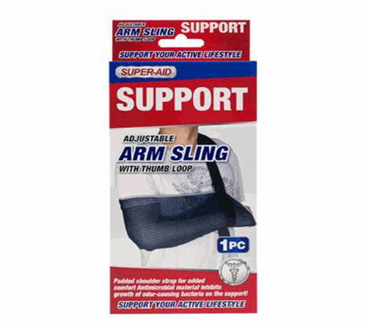 Black Arm Sling – Adjustable Support Strap