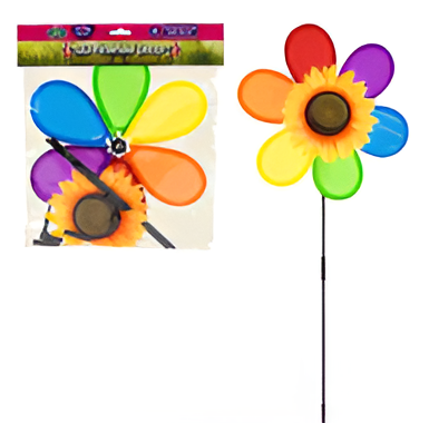 Garden Stake Decor 11-Inch Pinwheel Accent