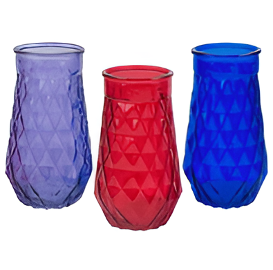Glass Vase 8-Inch – 3 Assorted Colors