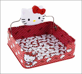 Napkin Dispenser 6.5"L – Red Hello Kitty Design