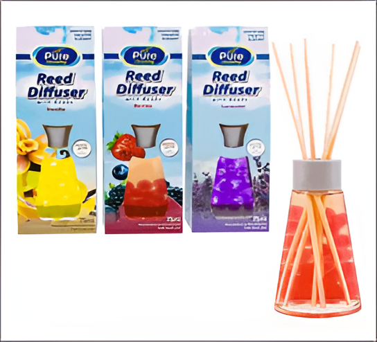 Reed Diffuser 1PC – 2.54oz (75ml) 3 Assorted Fragrances Home Aroma Set