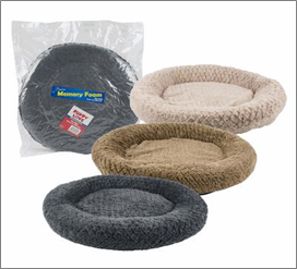 Pet Bed 21.7" Memory Foam – 3 Assorted Designs