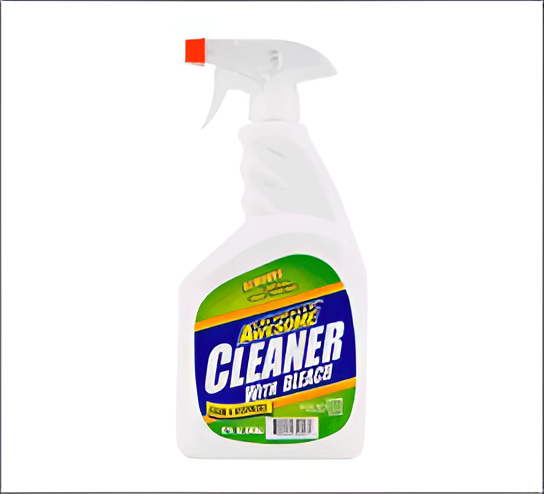 Awesome 32oz Cleaner With Bleach – Powerful Multi-Surface Stain & Germ Remover