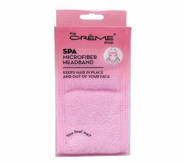 Spa Microfiber Headband Pink – Soft Stretchy Hair Wrap for Skincare Routine