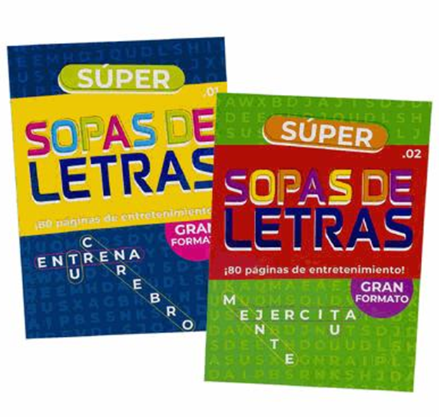 Spanish Find a Word Puzzle Book – 80 Pages, 2 Assorted