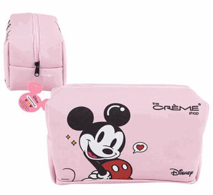 Mickey Mouse Pink Cosmetic Bag – Cute Spacious Makeup Organizer