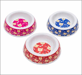 Small Melamine Pet Bowl – Decorative Print