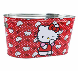 Large Storage Tub 16.25"L – Hello Kitty Red Design