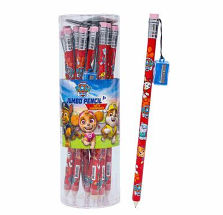 Paw Patrol Jumbo Pencil with Sharpener Kids Writing Pencil