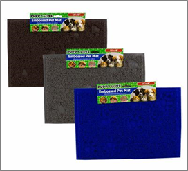 12x16" Square Pet Feeding Mat – 3 Assorted Colors
