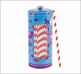 Straw Holder 8.25"H – Stitch & Angel with 20 Straws