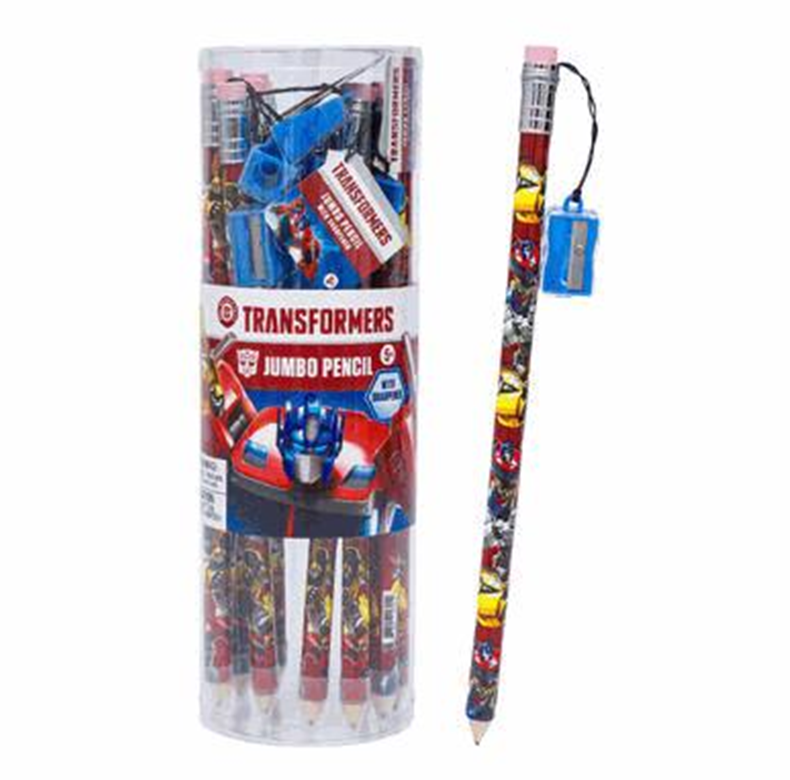 Transformers Jumbo Pencil with Sharpener Kids Writing Pencil
