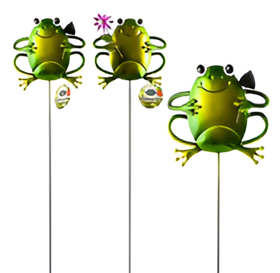 Garden Stake Decor 23.6-Inch  Frog Accent
