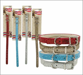 Dog Collar, 15" with Glitter (Medium)