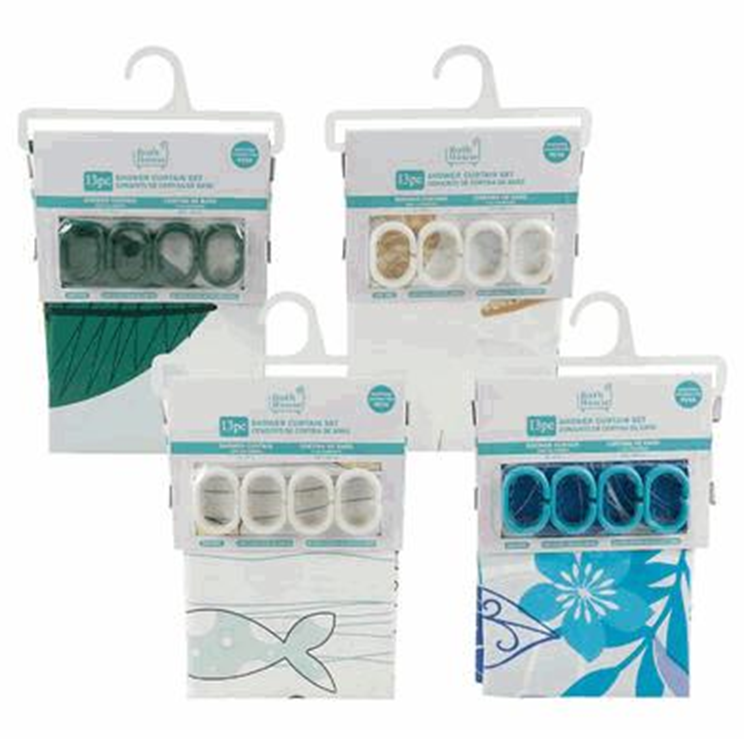 71" PEVA Shower Curtain – 0.08mm Thick Water-Resistant Bathroom Curtain