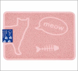 19x14" Rectangular Pink Pet Mat – Stylish Feeding Pad