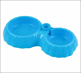 Blue Plastic Pet Food Feeder – Durable & Practical