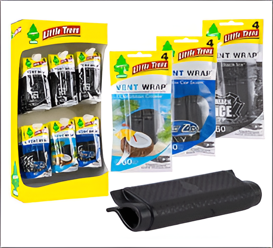 Car Vent Wrap Air Freshener – 3 Assorted Scents Odor Eliminator Display Pack