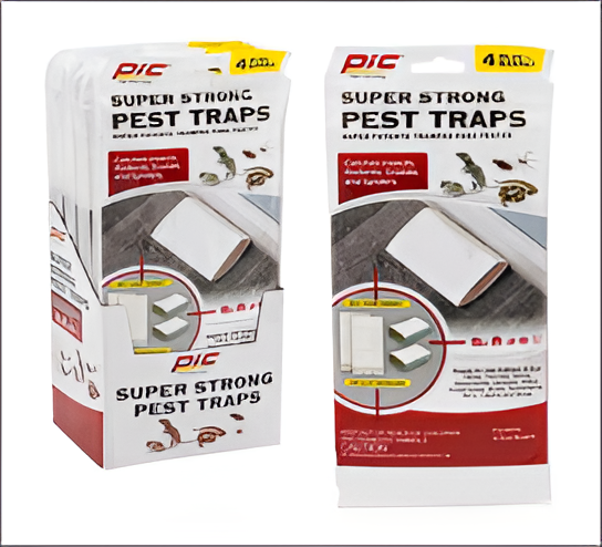 PIC Pest Trap 4 Pack – Multi-Insect Sticky Traps for Home, Kitchen &amp; Indoor Areas