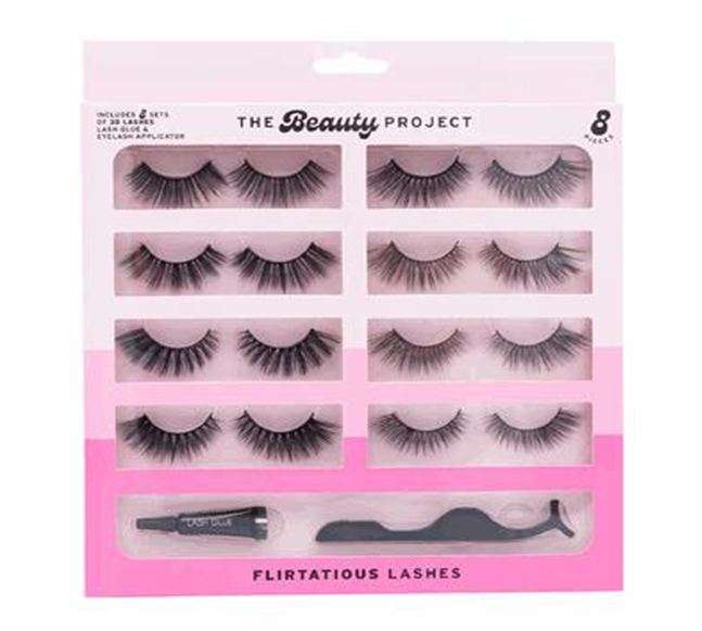 8pc Eyelash Set with Glue Applicator – Natural Volume Lashes
