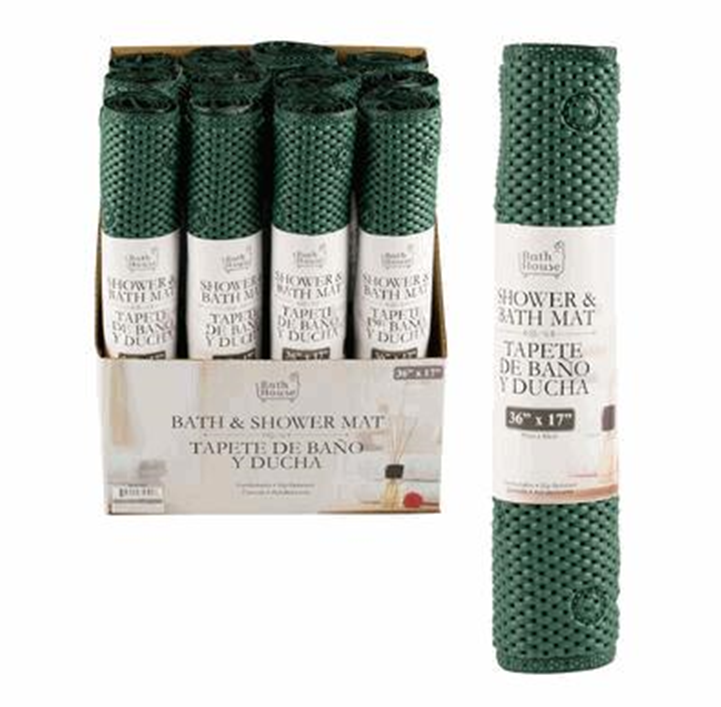 17" x 36" Hunter Green Bath Mat – Soft, Non-Slip Bathroom Rug