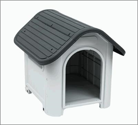 26" Dog House with Grey Roof