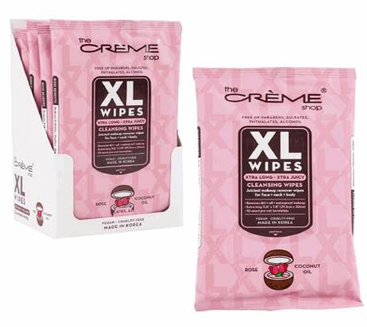 10ct XL Rose Collagen Facial Wipes – Hydrating Refreshing Cleansing Wipes