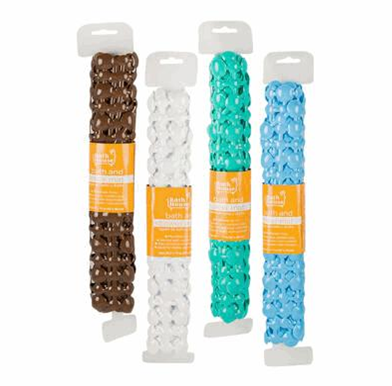 26.7" Oval Bead Design Bath Mat – Non-Slip Comfort Mat for Bathroom