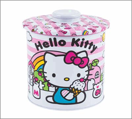 Round Canister 6"H – 67.63oz / 2000ml Hello Kitty Design