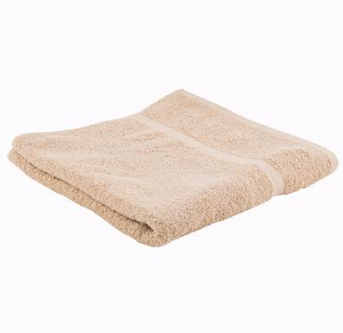 27" x 54" Beige Bath Towel – Soft Absorbent