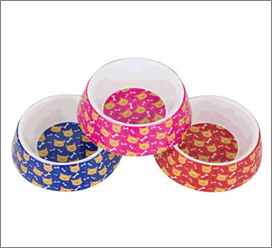 Large Melamine Pet Bowl – Decorative Pattern