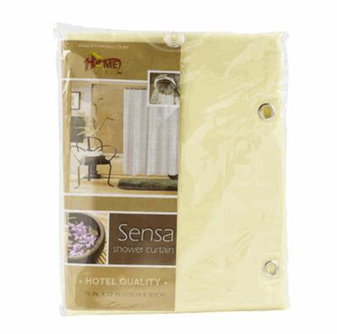 70" x 72" Cream Shower Curtain – Water-Resistant Bathroom Curtain