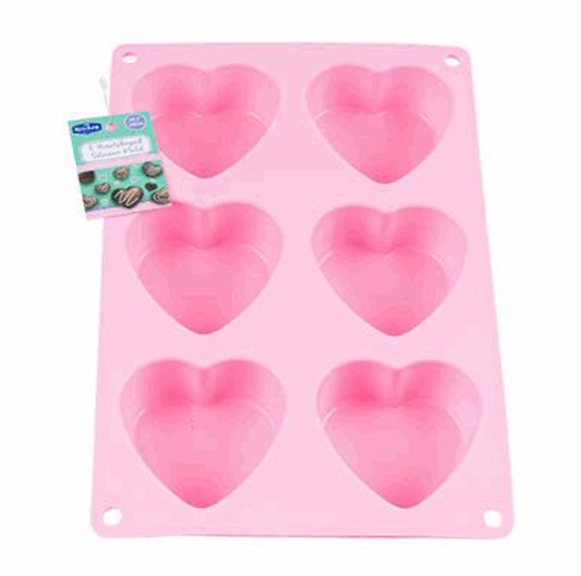 Silicone Mold, 1pc 10.5" Hearts