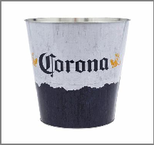 WASTE BIN,10.5"TIN CORONA